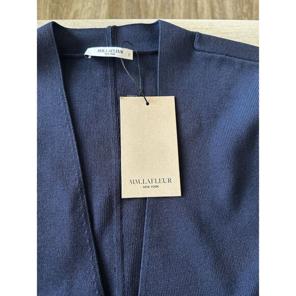 MM Lafleur NWT The Sant Ambroeus Jardigan in Navy Size +1 or XL - Picture 6 of 10